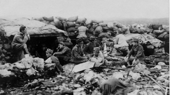 Truppe italiane del Genio durante la campagna della Bainsizza