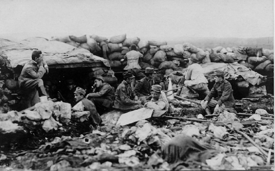 Truppe italiane del Genio durante la campagna della Bainsizza