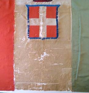 Restaurierung der Trikolore, früherer Schutz aus Kunststoff